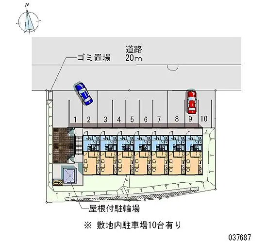 ★手数料０円★札幌市南区中ノ沢７丁目　月極駐車場（LP）